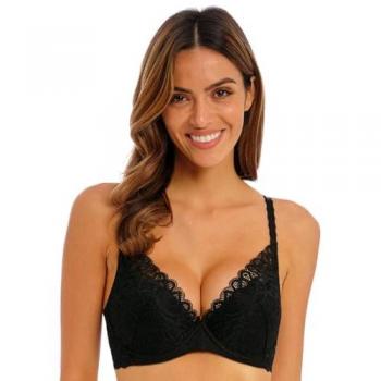 Wacoal Raffine Plunge Push-Up Underwired Bra Black 32D