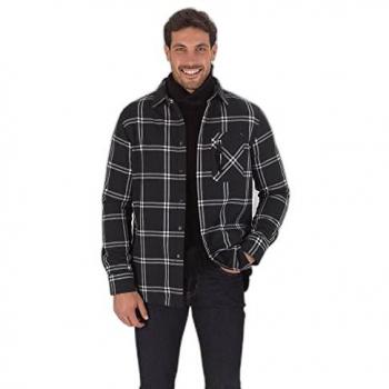 Camisa de Manga Larga Flannel Rossignol para Hombre, Color Negro, Talla XL