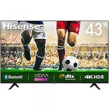 Hisense Uhd TV 2020 43A7100F - Smart TV Resolución 4K, Precision Colour, Escalado Uhd con Ia, Ultra Dimming, Audio Dts Studio Sound, Vidaa U 4.0, Compatible Alexa, Negro