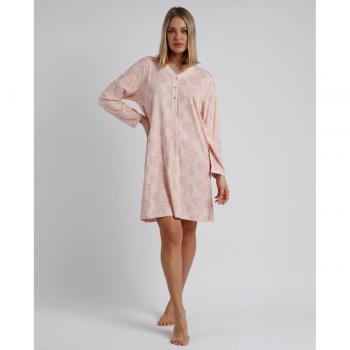 Admas Camisola Manga Larga Coral Style Naranja para Mujer