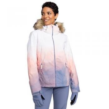 Chaqueta con capucha Roxy Jet Ski blanco puro lila rosa mujer - M, características: diseño moderno, material ligero y resistente al agua, forro suave, ajuste cómodo, capucha ajustable, bolsillos laterales con cierre
