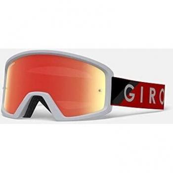 Giro MTB Goggle Blok Casco de Bicicleta, Unisex Adulto, Rojo, Gris, One sizesize