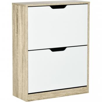 Armario de Zapatos con 2 Puertas Abatibles y 4 Estantes