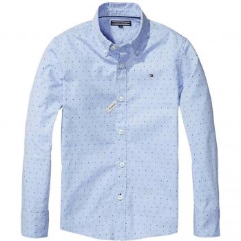 TOMMY HILFIGER KB0KB02716 MINI PRINT SHIRT BLUE CAMISA niño BLUE 8Y