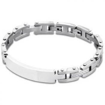 Pulsera de Acero Lotus Style Modelo LS1578-2/1 para Hombre, Colección Men In Black, Color Plata