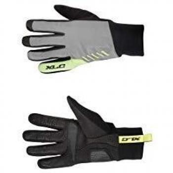 XLC Handschuhe-2500148012 Guantes, Unisex Adulto, Negro/Amarillo Fluorescente, Large