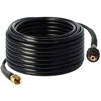 Manguera de extensión 30 m compatible con Kärcher K2.17 EPC, K2.20 M, K2.21 M T50 hidrolimpiador con conexión roscada M22 x 1,5, negra -