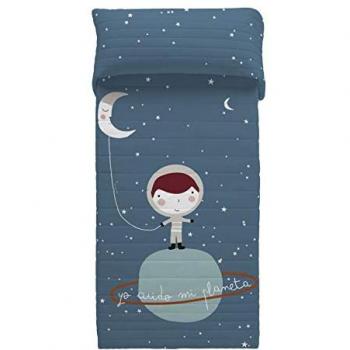 Colcha Bouti Reversible Haciendo el Indio Planet 180 x 260 cm para Cama de 90 cm