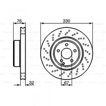 Disco de Freno Delantero Ventilado Bosch 0 986 478 470 para Mercedes-Benz