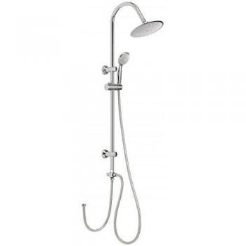 Columna de Ducha de Acero Inoxidable Gedy con Cabezal Redondo y Ducha de Mano Easy 02