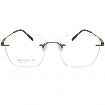Cuadrado Rimless Titanio Grises Gafas Recetadas Anti-Azules para Hombre - SmartBuy Collection