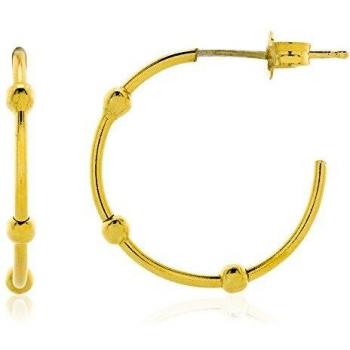 Córdoba Jewels | Aros en plata de ley 925 bañada en oro con diseño Mini Aro Esferas Gold