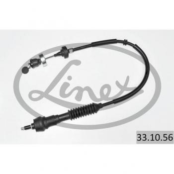 Cable de embrague LINEX 33.10.56, tipo: Cable de accionamiento del embrague, características: compatible con vehículos específicos, longitud adecuada para instalación, material resistente a la fricción y al desgaste, fácil instalación y ajuste prec