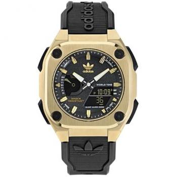 adidas Unisex City Tech One Black Watch - Mineral Glass / Stainless Steel Unisex