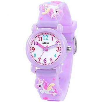 Relojes Analógicos para Niños Deportes para Niños Reloj de Juguete de Dibujos Animados Lindo a Prueba de Agua 3D, Enseñanza de Relojes de Pulsera Regalo para Niña