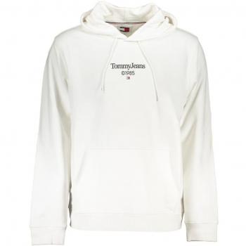 Tommy Hilfiger Men's White Cotton Hoodie Sweatshirt - 2XL
