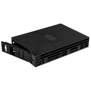 StarTech.com 2.5in SATA/SAS SSD/HDD to 3.5in SATA Hard Drive Converter - Storage bay adapter - Black, Material: Plastic, LED indicators: Power, Width: 100 mm, Depth: 145