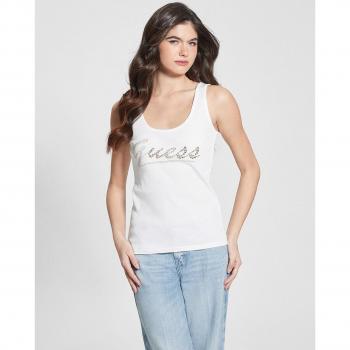 Camiseta Guess Logo Tank blanco tirantes para mujer