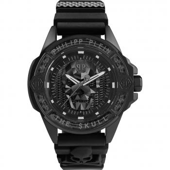 Philipp Plein Carbon Fiber Skull Watch for Men, Black, ONE SIZE