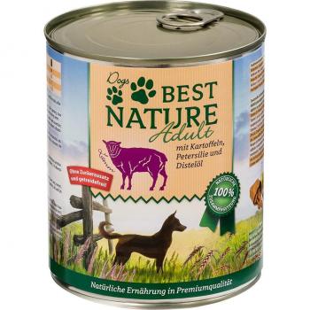 Best Nature Dog Adult 12 x 800 g - Pack económico - Cordero, patatas y perejil
