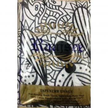 raajsee Tapiz para colgar en la pared con diseño de mandala, algodón, 220 x 208 cm, color negro