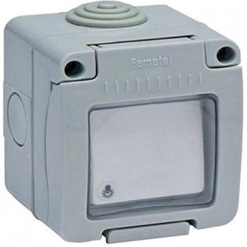 Famatel 19038.1 Pulsador Timbre Mecanismo de Superficie estancos IP55 | 10A | 250V