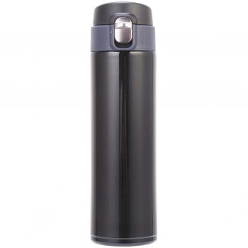 Botella de agua con aislamiento de acero inoxidable 18/8 de doble pared Black-fg