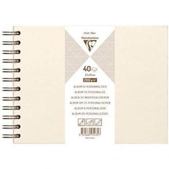 Álbum Personalizable Irisado 40 Hojas 200 g/m² - 21 x 16 cm - Espiral - Papel Grueso Clairefontaine