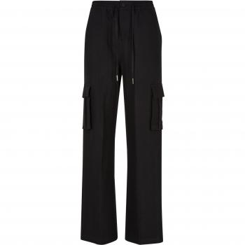Pantalón Cargo Recto de Viscosa para Dama Urban Classics Negro L