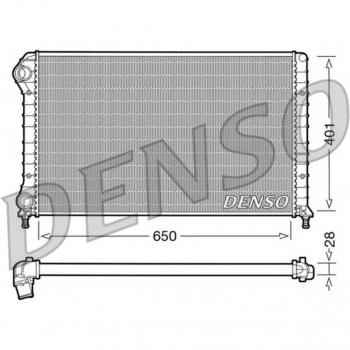 Radiador DENSO DRM09061 para refrigeración del motor