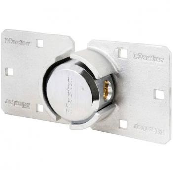 Master Lock 736EURD Candado de Alta Seguridad para Furgoneta con Placa y Aldaba, Sin Grillete, 73 mm, Plateado, Pack de 4 Piezas