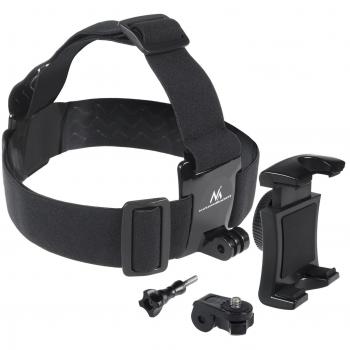 Maclean MC-825 - Opaska deportiva universal para cámaras, teléfonos y GoPro, ajustable y rotativa