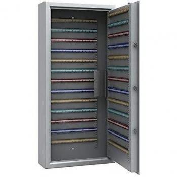 Caja de caudales para llaves ajustable gris con 390 ganchos, dimensiones 1300 x 600 x 200 mm