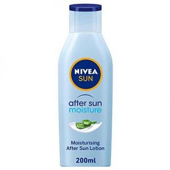 Loción Hidratante Calmante Nivea After Sun - 200ml, Efecto Refrescante con Aloe Vera y 24 Horas de Hidratación