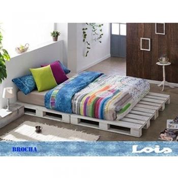 Style Lois - Funda nórdica, algodón-poliéster, 38 x 28 x 6 cm, color azul y gris