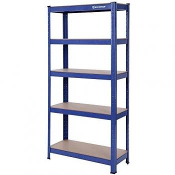 SONGMICS Estantería Metálica para Almacenar de pie 5 Estantes 650 kg 75 x 30 x 150 cm GLR30Q