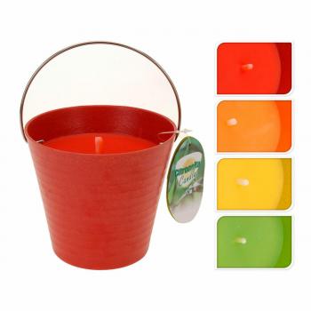 Vela citronela antimosquitos con recipiente metálico 230g ø12,5x11cm