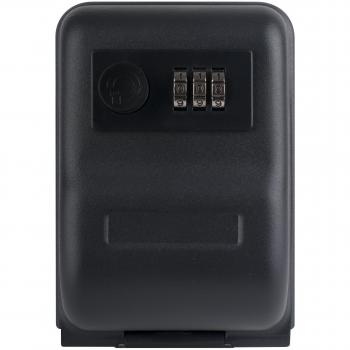 PAVO Premium – Caja de combinación de Seguridad con Llave/Clave – Montado en la Pared – con Handy Clave Gancho para Colgar – Negro, Metal