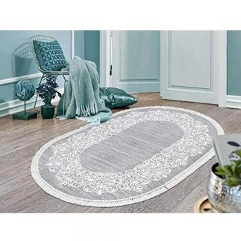 Homemania AKC-20807 - Alfombra Estampada Evelyn 1 impresión, Moderna, Multicolor de Tela, 120 x 180 x 0,1 cm