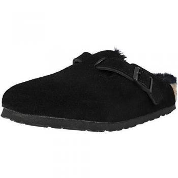 Birkenstock Boston Black Suede Clogs for Men and Women, Size 41