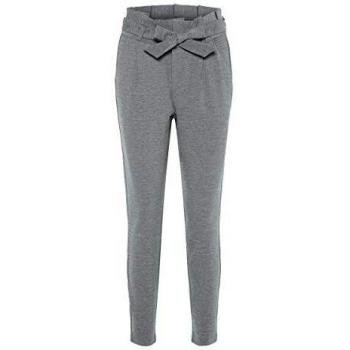 Vero Moda Women's Loose Paperbag Trousers in Medium Grey Melange