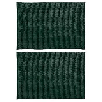 Juego de 2 Alfombras de Baño Antideslizantes Verde 60x90cm