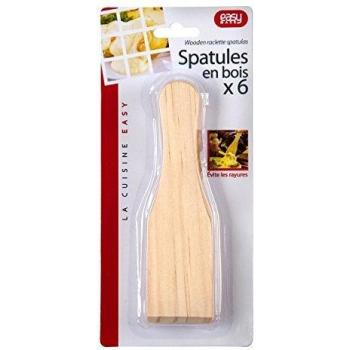 Set de 6 Espátulas de Madera para Raclette Antirayaduras