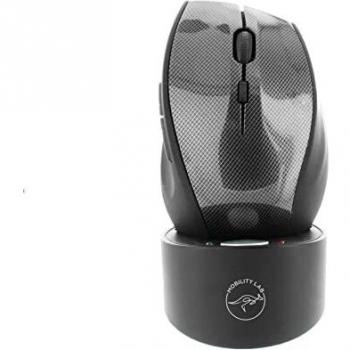 Ratón Óptico Inalámbrico Recargable Mobility Lab WR100 con Acabado de Carbono - Negro