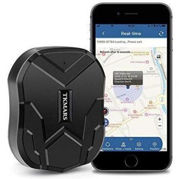 Localizador GPS para Coche, Localizador GPS en Tiempo Real Rastreador GPS,Imán Potente Antirrobo GPS Tracker para Vehículos Gestión de flotas TK905