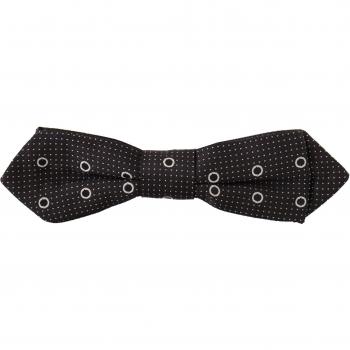Dolce & Gabbana Black White Polka Dot 100% Silk Neck Papillon Tie