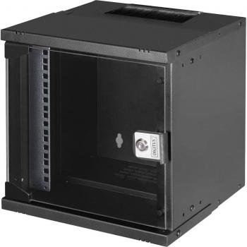 DIGITUS Armario de Red de 10 Pulgadas - 6U - Montaje en Pared - sin Montar - HxAxP 324x316x298mm - Capacidad de Carga 30kg - Prof