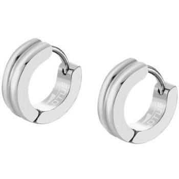 Pendientes de Hombre Aros Anchos Plateados Lotus Style LS2156-4/1