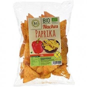 Sol Natural Nachos de Maíz Paprika, sin Gluten - Paquete de 20 x 125 gr - Total: 2500 gr