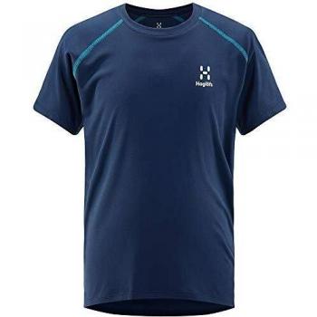 Haglöfs Tech tee Camiseta, Niños, Tarn Blue/Mosaic Blue, 134